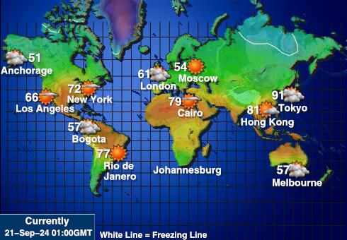 Tierra Verde Mapa del tiempo la temperatura de previsión 