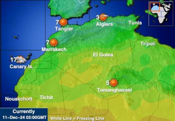 Libya Sääennuste lämpötila kartalla 