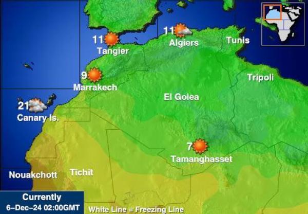 Libya Sääennuste lämpötila kartalla 