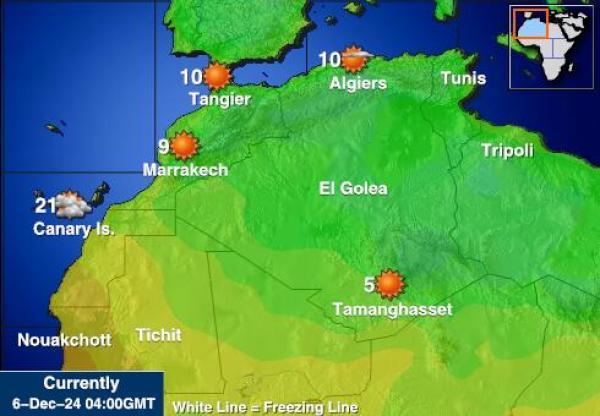 Libya Sääennuste lämpötila kartalla 