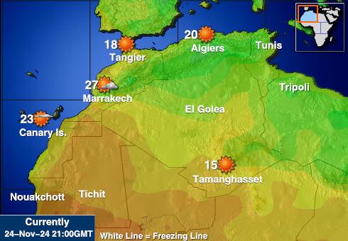 Mauritanija Vremenska prognoza, temperatura, karta 