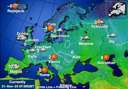 Mediterranean Weather Forecast Temperature Map 