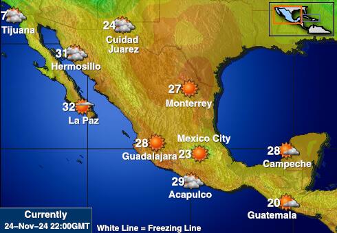 Meksiko Vremenska prognoza, temperatura, karta 