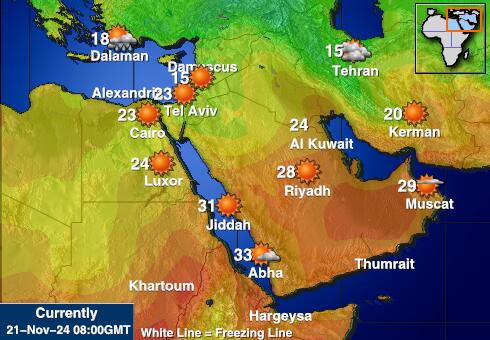 Middle East Weather Forecast Temperature Map 