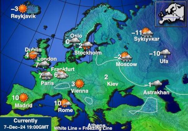 Moldova Sääennuste lämpötila kartalla 