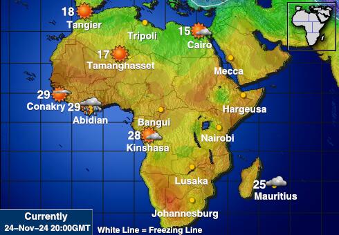 Namibija Vremenska prognoza, temperatura, karta 