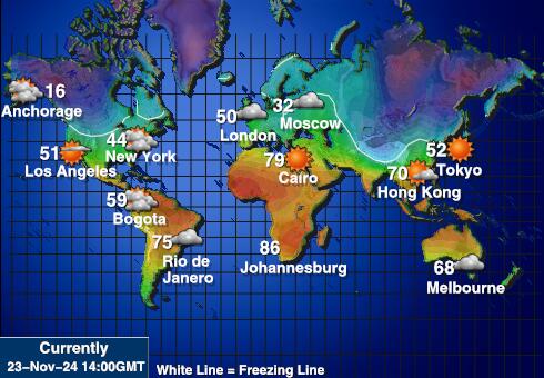 Wyspa Navassa Prognoza pogody temperaturę na mapie 