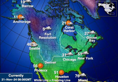 North America Weather Forecast Temperature Map 