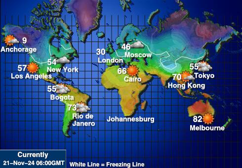 Pacific Weather Forecast Temperature Map 