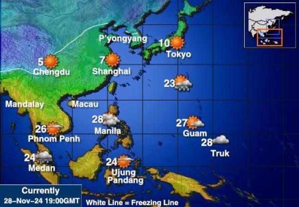 Filipini Vremenska prognoza, temperatura, karta 