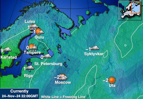 Roemenië Weersverwachting Temperatuur Kaart 