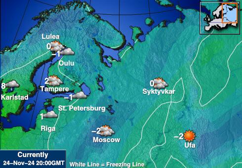 Rumunija Vremenska prognoza, temperatura, karta 