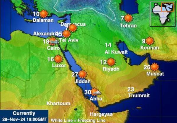 Saudijska Arabija Vremenska prognoza, temperatura, karta 