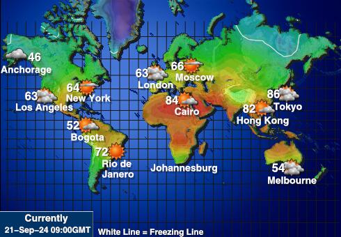 Tonga Mapa del tiempo la temperatura de previsión 