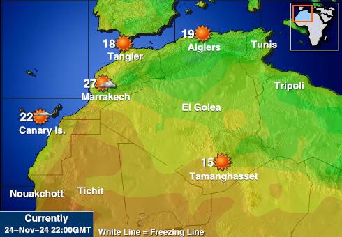 Tunis Vremenska prognoza, temperatura, karta 