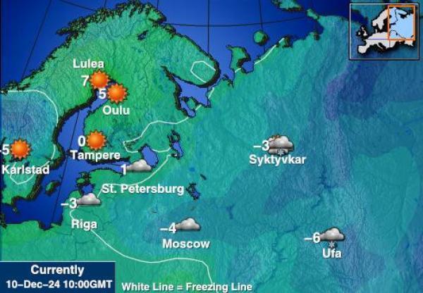 Turkki Sääennuste lämpötila kartalla 