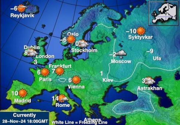 Vatikan Vremenska prognoza, temperatura, karta 