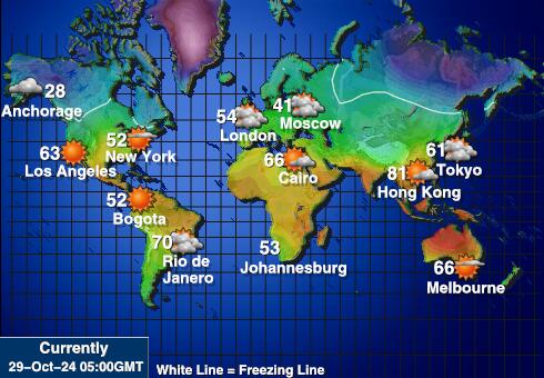 World Weather Forecast Temperature Map 